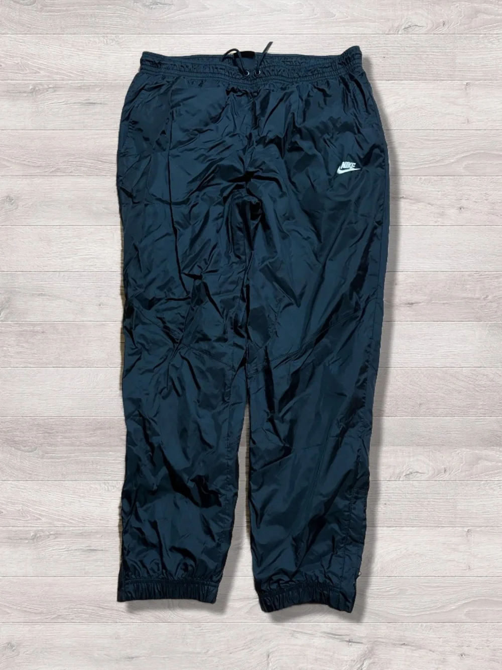 Vintage Nike Black Nylon Track Pants Joggers Running XL